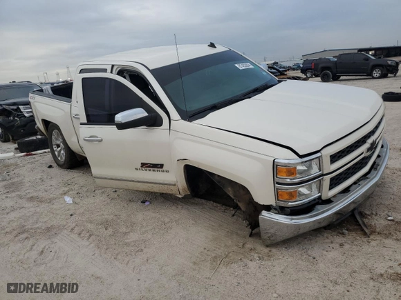 2014 Chevrolet Silverado 1500 LTZ with VIN 3GCUKSEC4EG466673, listed as a Copart auction lot 87402804 with 141,733 mi miles and Salvage Title. Bid and sale history available at carsss.com. Image 4.
