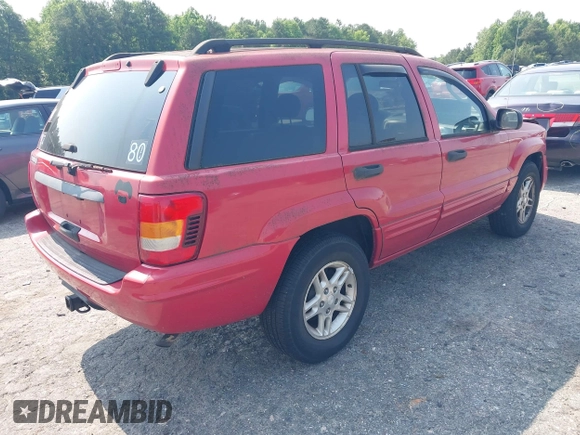 2004 Jeep Grand Cherokee Laredo with VIN 1J4GW48S24C357110, listed as a IAAI auction lot 42395691 with 160,132 mi miles and . Bid and sale history available at DreamBid. Image 4.