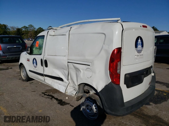 2021 Ram ProMaster City Cargo Tradesman with VIN ZFBHRFAB8M6U22468, listed as a Copart auction lot 89300545 with 29,145 mi miles and Non repairable. Bid and sale history available at DreamBid. Image 2.