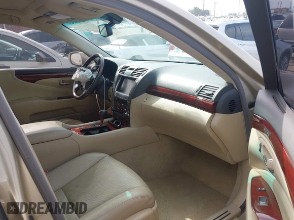 2009 Lexus LS 460 with VIN JTHBL46F195088008, listed as a IAAI auction lot 42726869 with 90,569 mi miles and . Bid and sale history available at DreamBid. Image 5.