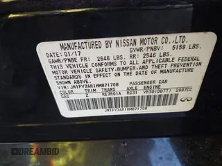 2017 Infiniti Q50 Red Sport 400 with VIN JN1FV7AR1HM871708, listed as a IAAI auction lot 41426763 with 92,582 mi miles. Bid and sale history available at carsss.com. Image 9.