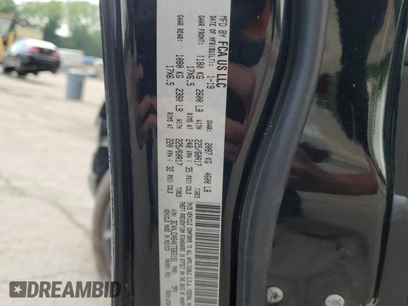2019 Jeep Compass Sport with VIN 3C4NJDAB4KT683191, listed as a Copart auction lot 58890005 with 181,241 mi miles and Salvage title. Bid and sale history available at DreamBid. Image 13.