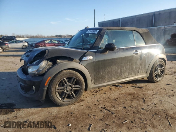 2015 MINI Convertible S with VIN WMWZP3C58F2A91317, listed as a Copart auction lot 42748905 with 164,932 mi miles and Salvage title. Bid and sale history available at DreamBid. Image 1.