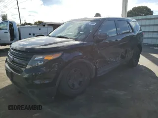 2015 Ford Utility Police Interceptor with VIN 1FM5K8AR8FGA78467, listed as a Copart auction lot 43581655 with 183,077 mi miles and Salvage Title. Bid and sale history available at carsss.com. Image 1.
