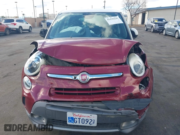 2016 FIAT 500L Trekking with VIN ZFBCFADH4GZ037918, listed as a IAAI auction lot 41436241 with 133,801 mi miles. Bid and sale history available at carsss.com. Image 6.