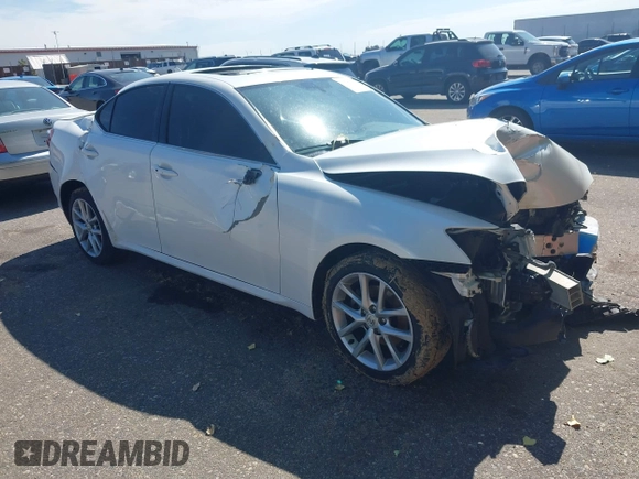 2013 Lexus IS 250 with VIN JTHCF5C26D5063634, listed as a IAAI auction lot 42781335 with Not provided miles and . Bid and sale history available at DreamBid. Image 1.
