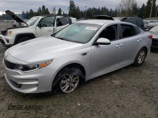 2018 Kia Optima LX with VIN 5XXGT4L36JG188719, listed as a Copart auction lot 81845134 with 101,032 mi miles and Salvage Title. Bid and sale history available at DreamBid. Image 1.