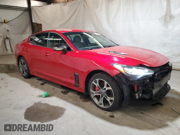 2019 Kia Stinger GT with VIN KNAE35LC5K6047361, listed as a Copart auction lot 48106325 with 130,584 mi miles and Salvage Title. Bid and sale history available at DreamBid. Image 4.