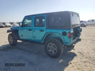 2020 Jeep Wrangler Unlimited Sport S with VIN 1C4HJXDG7LW110125, listed as a Copart auction lot 62470755 with 81,594 mi miles and Salvage title. Bid and sale history available at DreamBid. Image 2.