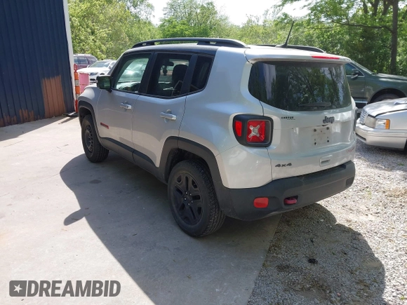 2018 Jeep Renegade Trailhawk with VIN ZACCJBCB3JPG76327, listed as a IAAI auction lot 42299355 with 85,996 mi miles and . Bid and sale history available at DreamBid. Image 3.