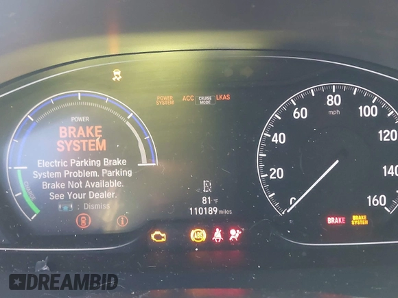 2019 Honda Insight LX with VIN 19XZE4F14KE004661, listed as a IAAI auction lot 41503980 with 110,189 mi miles and . Bid and sale history available at carsss.com. Image 15.