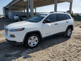 2016 Jeep Cherokee Sport with VIN 1C4PJLAB4GW284057, listed as a Copart auction lot 44430435 with 0 mi miles and Non Repairable. Bid and sale history available at carsss.com. Image 1.