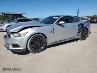 2015 Ford Mustang V6 with VIN 1FA6P8AMXF5357564, listed as a Copart auction lot 49955205 with 134,115 mi miles and Salvage Title. Bid and sale history available at carsss.com. Image 1.