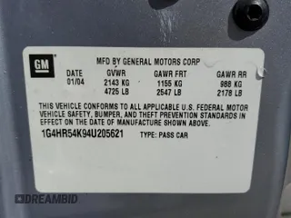 2004 Buick LeSabre Limited with VIN 1G4HR54K94U205621, listed as a Copart auction lot 56671065 with 97,224 mi miles and Salvage title. Bid and sale history available at DreamBid. Image 13.