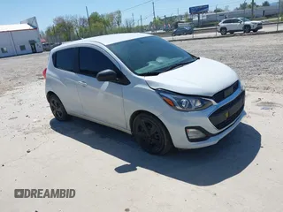 2020 Chevrolet Spark LS with VIN KL8CB6SA9LC427611, listed as a IAAI auction lot 42063543 with 86,676 mi miles. Bid and sale history available at carsss.com. Image 1.