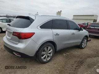 2015 Acura MDX Advance/Entertainment Pkg with VIN 5FRYD4H88FB022507, listed as a Copart auction lot 43153865 with 178,288 mi miles and Salvage Title. Bid and sale history available at carsss.com. Image 3.