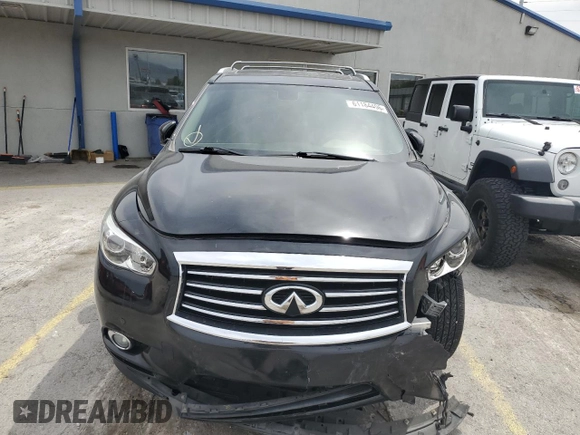 2014 Infiniti QX60 with VIN 5N1AL0MM8EC542358, listed as a Copart auction lot 61184495 with 31,859 mi miles and Salvage title. Bid and sale history available at DreamBid. Image 5.