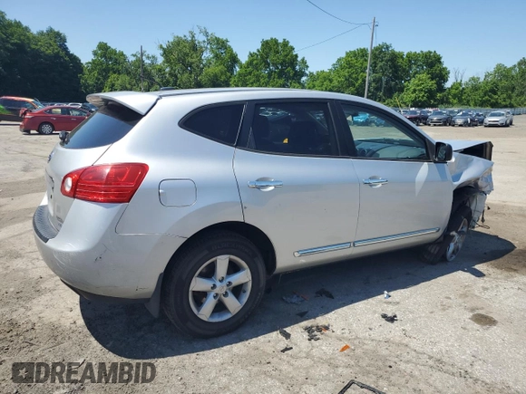 2012 Nissan Rogue S with VIN JN8AS5MV6CW378492, listed as a Copart auction lot 61191315 with 131,713 mi miles and Salvage title. Bid and sale history available at DreamBid. Image 3.