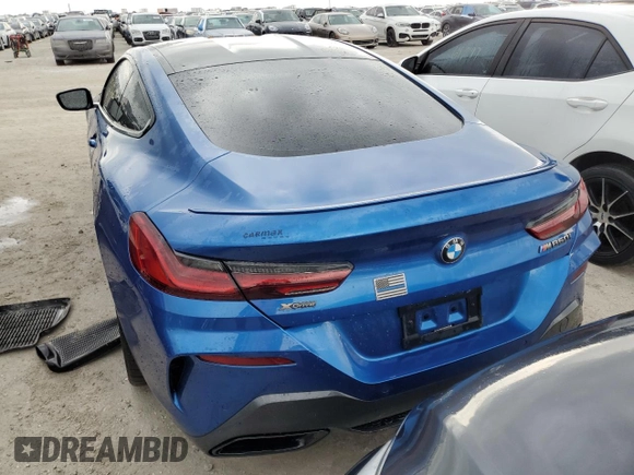 2019 BMW 8 Series M850i xDrive with VIN WBABC4C55KBU96089, listed as a Copart auction lot 77600764 with 25,133 mi miles and Non Repairable. Bid and sale history available at carsss.com. Image 6.