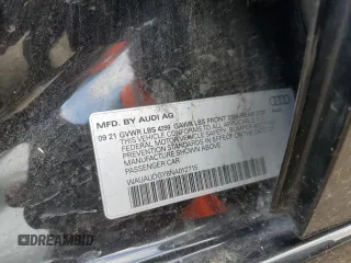 2022 Audi A3 Premium z VIN WAUAUDGY8NA012715, wystawiony jako Copart lot #56594485 z przebiegiem 51 607 mil mil oraz Szkoda całkowita • Salvage title. Historia ofert i sprzedaży dostępna na DreamBid. Obrazek 12.