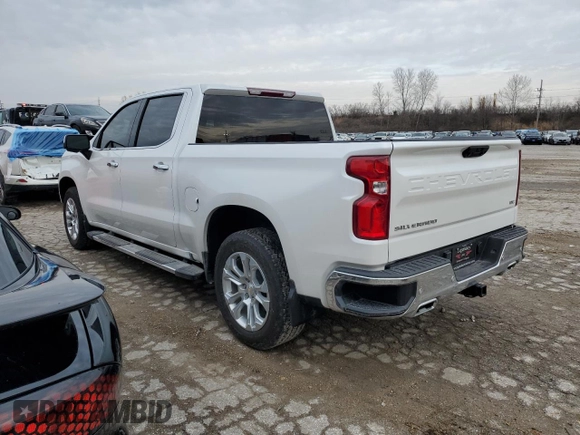 2023 Chevrolet Silverado 1500 LTZ with VIN 3GCUDGE87PG355184, listed as a Copart auction lot 85741044 with 44,075 mi miles and Salvage Title. Bid and sale history available at carsss.com. Image 2.