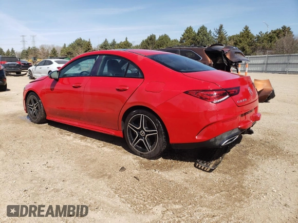 2020 Mercedes-Benz CLA 250 with VIN WDD5J4HB4LN034066, listed as a Copart auction lot 53181015 with 78,352 mi miles and Salvage title. Bid and sale history available at DreamBid. Image 2.