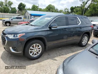 2019 Chevrolet Traverse LT Cloth with VIN 1GNERGKW5KJ194096, listed as a Copart auction lot 59904105 with 88,892 mi miles and Salvage title. Bid and sale history available at DreamBid. Image 1.