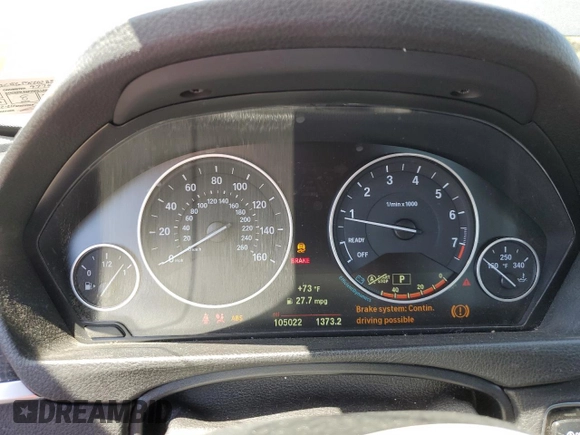 2015 BMW 3 Series 320i xDrive with VIN WBA3C3C56FK202834, listed as a Copart auction lot 53693455 with 105,022 mi miles and Salvage Title. Bid and sale history available at carsss.com. Image 9.