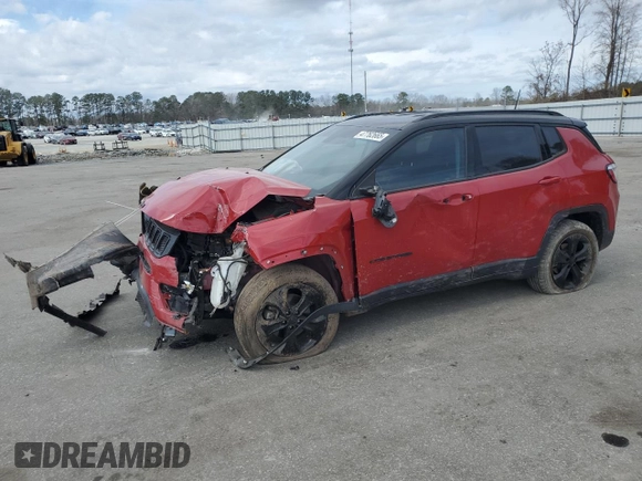 2020 Jeep Compass Altitude z VIN 3C4NJCBB5LT162409, wystawiony jako Copart lot #47762665 z przebiegiem 48 535 mil mil oraz Szkody całkowita. Historia ofert i sprzedaży dostępna na DreamBid. Obrazek 1.