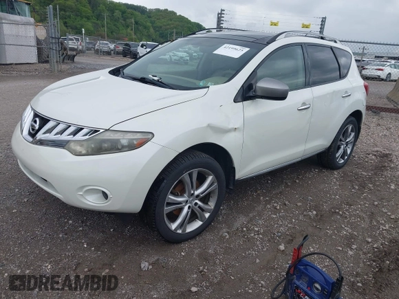2010 Nissan Murano SL with VIN JN8AZ1MW9AW117755, listed as a IAAI auction lot 42199625 with Not Provided miles and . Bid and sale history available at carsss.com. Image 2.