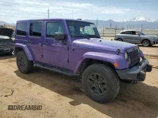 2016 Jeep Wrangler Unlimited 75th Anniversary with VIN 1C4BJWEG1GL228659, listed as a Copart auction lot 44616325 with 125,365 mi miles and Salvage title. Bid and sale history available at DreamBid. Image 4.