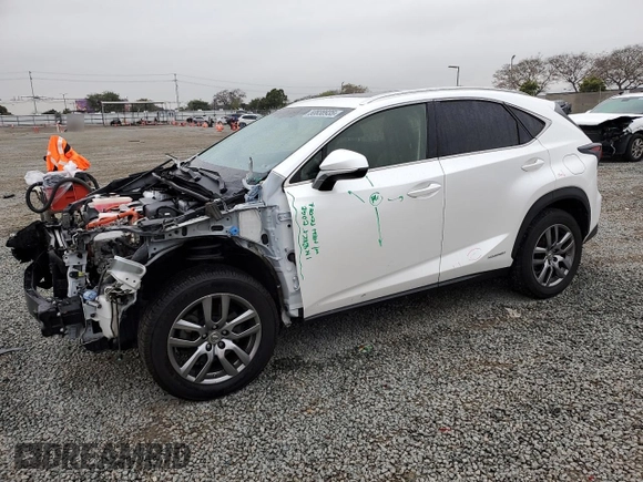 2015 Lexus NX 300h z VIN JTJBJRBZ7F2029236, wystawiony jako Copart lot #50838935 z przebiegiem 98 443 mil mil oraz Szkoda całkowita • Salvage title. Historia ofert i sprzedaży dostępna na DreamBid. Obrazek 1.
