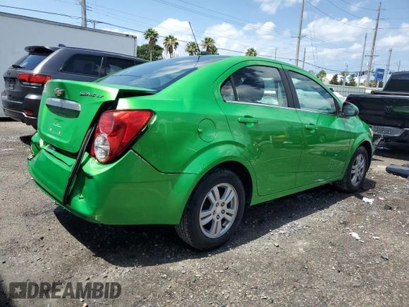 2015 Chevrolet Sonic LT with VIN 1G1JC5SH8F4177739, listed as a Copart auction lot 58417755 with 64,588 mi miles and Salvage title. Bid and sale history available at DreamBid. Image 3.