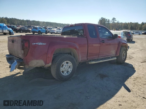 2005 GMC Canyon SLE Z71 with VIN 1GTDT196758102670, listed as a Copart auction lot 83826734 with 91,979 mi miles and Salvage Title. Bid and sale history available at carsss.com. Image 3.