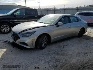 2020 Hyundai Sonata SEL with VIN 5NPEF4JA0LH027077, listed as a Copart auction lot 45607045 with 75,340 mi miles and Salvage Title. Bid and sale history available at carsss.com. Image 1.