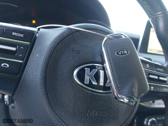 2020 Kia Stinger GT2 with VIN KNAE55LC1L6075699, listed as a IAAI auction lot 41598898 with 58,894 mi miles. Bid and sale history available at carsss.com. Image 11.