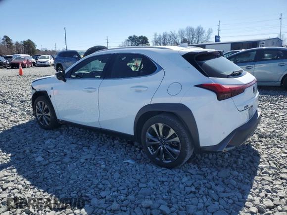 2019 Lexus UX with VIN JTHY3JBH4K2010023, listed as a Copart auction lot 46810405 with 92,306 mi miles and Salvage Title. Bid and sale history available at carsss.com. Image 2.
