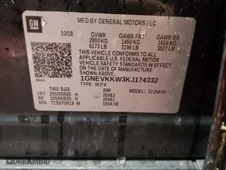 2019 Chevrolet Traverse Premier with VIN 1GNEVKKW3KJ174332, listed as a Copart auction lot 44147545 with 0 mi miles and Salvage Title. Bid and sale history available at carsss.com. Image 13.