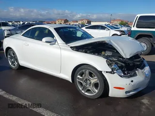 2008 Lexus SC 430 with VIN JTHFN45Y489016838, listed as a IAAI auction lot 41727443 with 136,414 mi miles and . Bid and sale history available at carsss.com. Image 1.