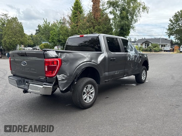 2021 Ford F-150 XL with VIN 1FTFW1E86MKD57397, listed as a Copart auction lot 62959355 with 59,227 mi miles and Salvage title. Bid and sale history available at DreamBid. Image 4.