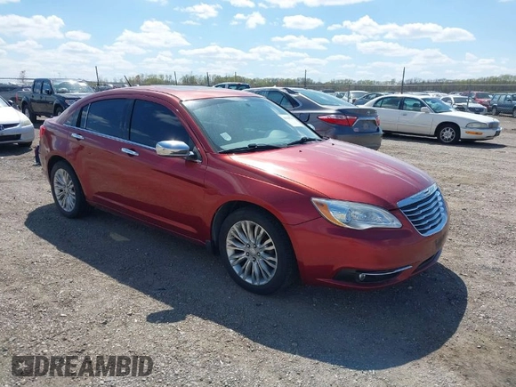2012 Chrysler 200 Limited with VIN 1C3CCBCB0CN263369, listed as a IAAI auction lot 41988793 with 140,440 mi miles. Bid and sale history available at carsss.com. Image 1.