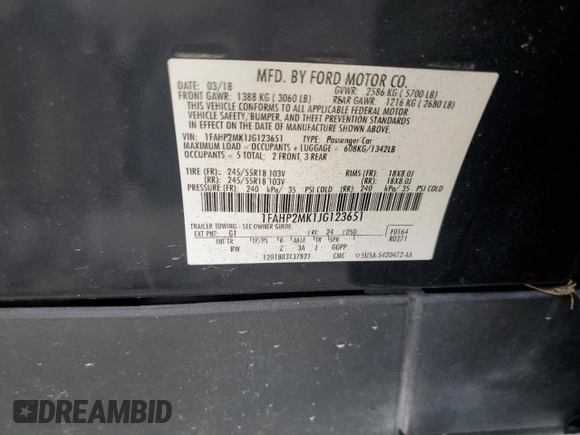 2018 Ford Police Interceptor with VIN 1FAHP2MK1JG123651, listed as a Copart auction lot 80977164 with 110,186 mi miles and Salvage title. Bid and sale history available at DreamBid. Image 13.
