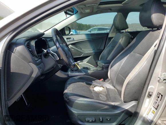 2012 Kia Optima SX with VIN 5XXGR4A66CG022411, listed as a Copart auction lot 49987235 with 219,814 mi miles and Salvage Title. Bid and sale history available at carsss.com. Image 7.