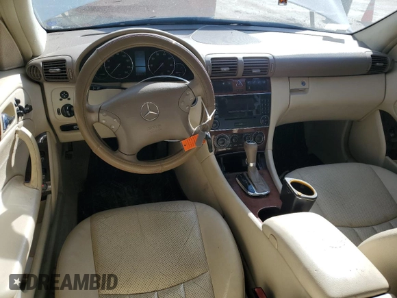 2005 Mercedes-Benz C 240 with VIN WDBRF61J05A777777, listed as a Copart auction lot 75666494 with 140,127 mi miles and Salvage Title. Bid and sale history available at DreamBid. Image 8.