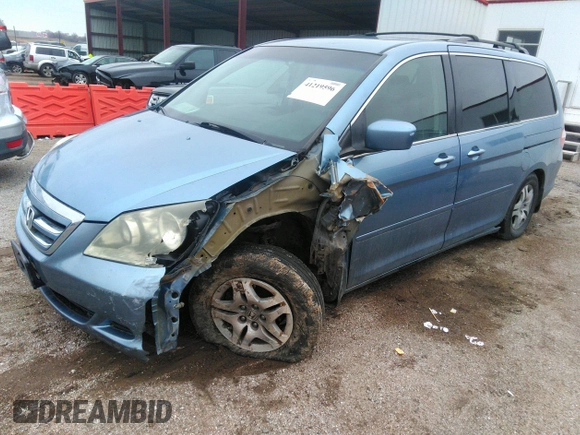 2006 Honda Odyssey EX with VIN 5FNRL38436B086177, listed as a IAAI auction lot 41219596 with 123,455 mi miles. Bid and sale history available at carsss.com. Image 2.