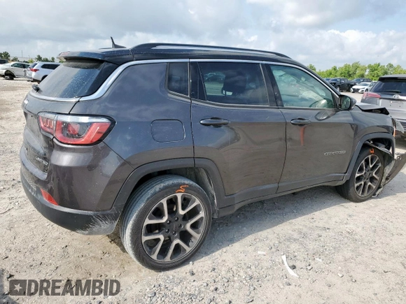 2018 Jeep Compass Limited with VIN 3C4NJDCB9JT206736, listed as a Copart auction lot 59838055 with 124,992 mi miles and Salvage title. Bid and sale history available at DreamBid. Image 3.