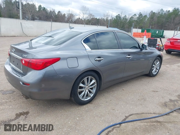 2014 Infiniti Q50 Sport with VIN JN1BV7AP5EM676199, listed as a IAAI auction lot 41721851 with 133,082 mi miles and . Bid and sale history available at DreamBid. Image 4.