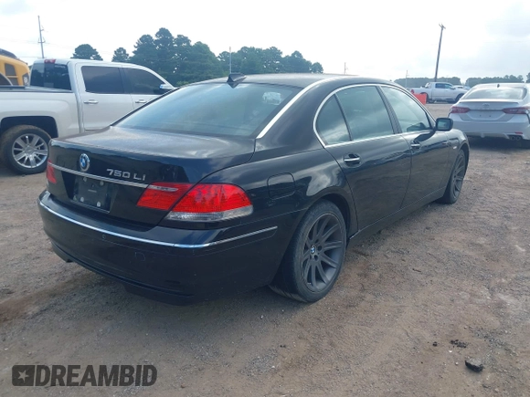 2008 BMW 7 Series 750Li with VIN WBAHN83588DT79566, listed as a IAAI auction lot 42522414 with 127,605 mi miles and . Bid and sale history available at DreamBid. Image 4.