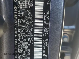 2020 Toyota Prius LE z VIN JTDKARFP6L3138529, wystawiony jako Copart lot #60039375 z przebiegiem 104 277 mil mil oraz Szkoda całkowita • Salvage title. Historia ofert i sprzedaży dostępna na DreamBid. Obrazek 13.
