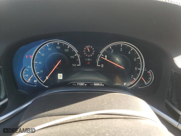 2019 BMW 7 Series 750i with VIN WBA7F0C53KGM25787, listed as a Copart auction lot 88172835 with 71,267 mi miles and Salvage Title. Bid and sale history available at carsss.com. Image 9.